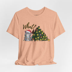Cat with Christmas Tree T-shirt