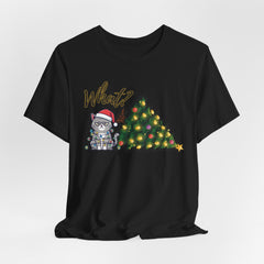 Cat with Christmas Tree T-shirt