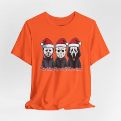 Horror Icons with Santa Hats T-shirt