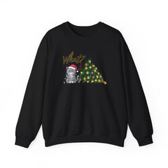 Cat with Christmas Tree Sweatshirt